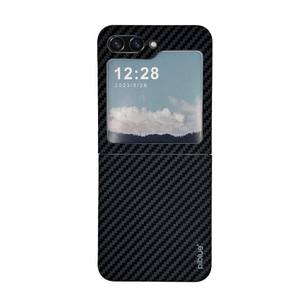 Piblue Samsung Z Flip 5 Carbon Case Black | 890017 Piblue Samsung Z Flip 5 Carbon Case Black | 890017